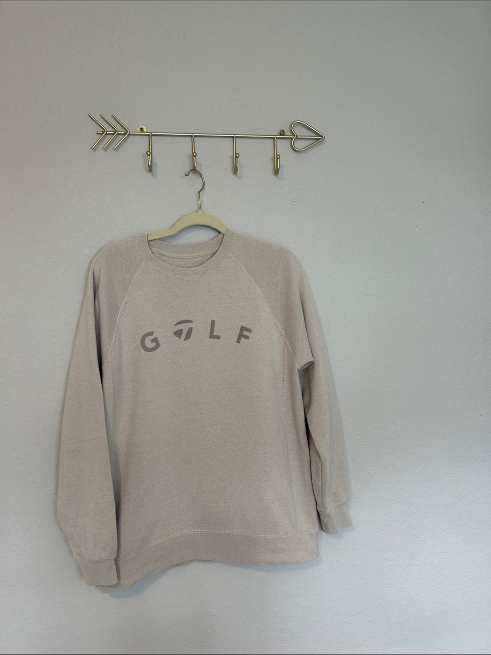 TaylorMade Men's Crewneck Sweatshirt in Taupe